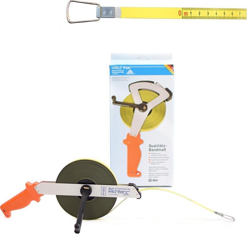 Richter Lackiertes Stahl-Rollbandmaß RICHTER 414GSR 100 m „A“