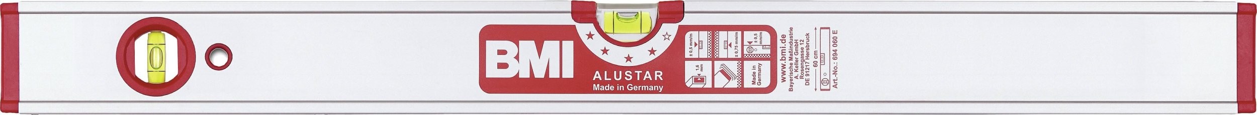 BMI Rieffel BMI Wasserwaage ALUSTAR M 694EM, Länge 40 cm