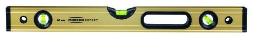 80 cm eloxierte Wasserwaage MAX LEVEL GOLD 90° 0° 45° mit Magnethalterung [EXPERT]