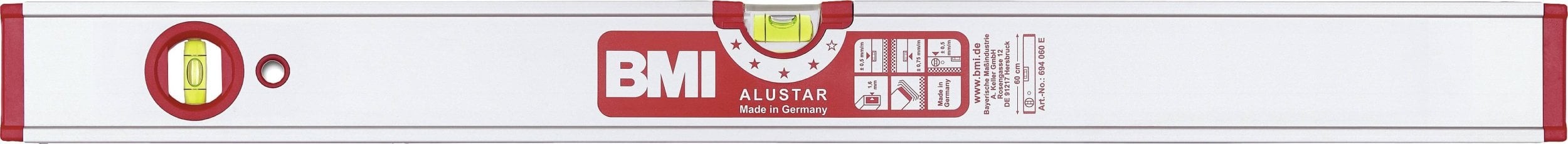 BMI Rieffel BMI Wasserwaage ALUSTAR M 694EM, Länge 120 cm