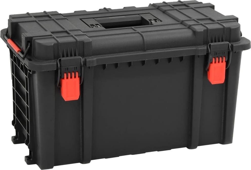 vidaXL vidaXL Werkzeugkoffer im Flugkoffer-Design, schwarz, 57 x 35 x 32,5 cm, PP