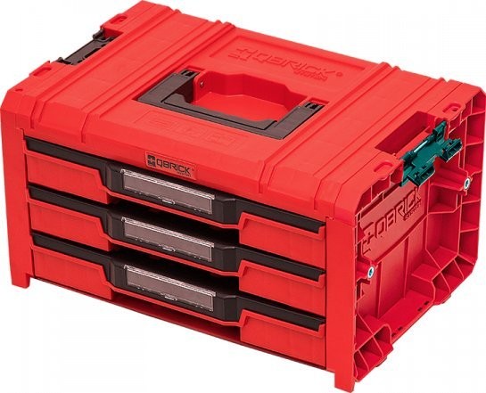Qbrick QBRICK PRO Werkzeugkasten mit 3 Schubladen 2.0 EXPERT RED