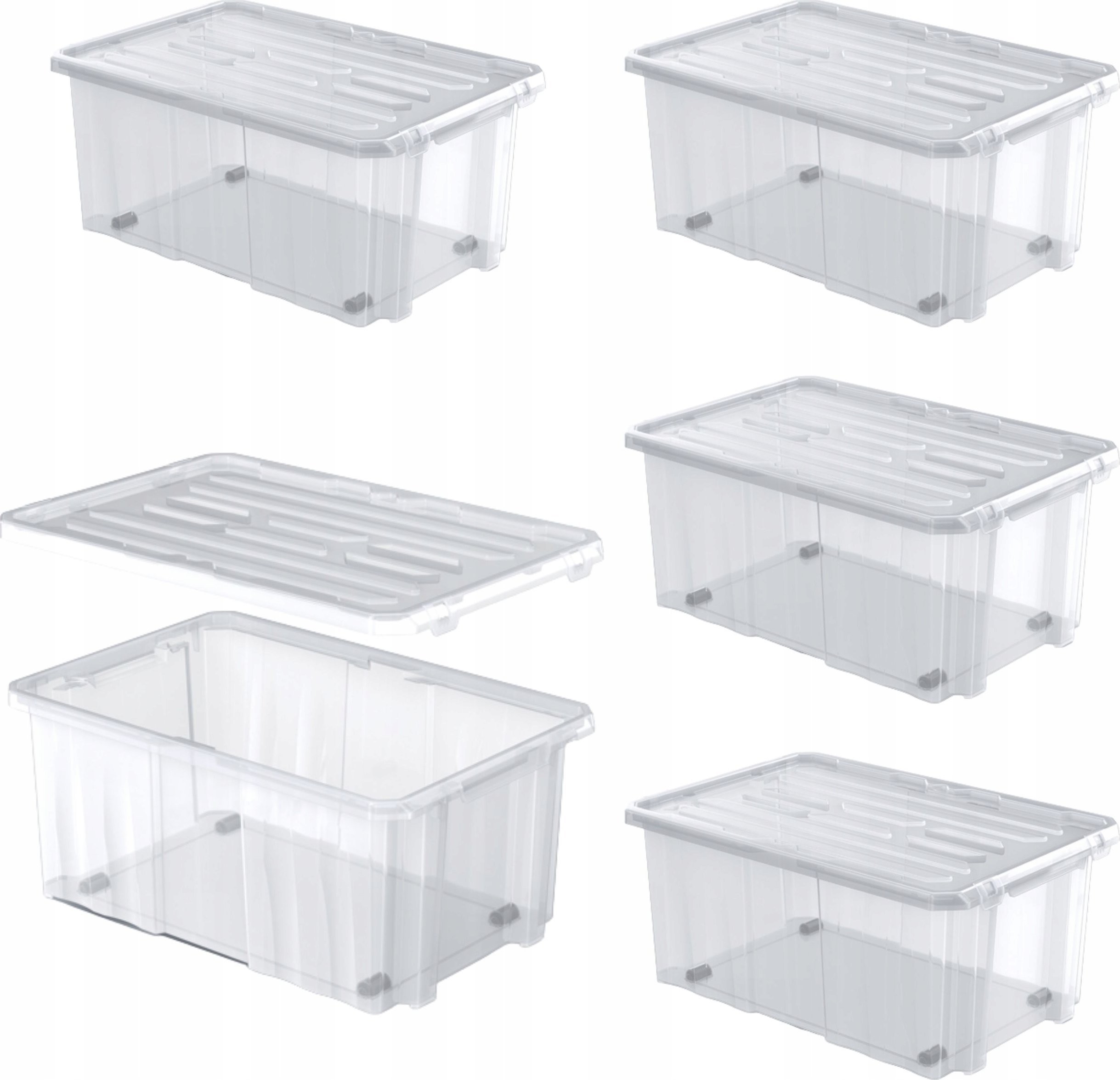 Prosperplast 5x Behälter NCC24 mit Deckel Werkzeugkasten Organizer