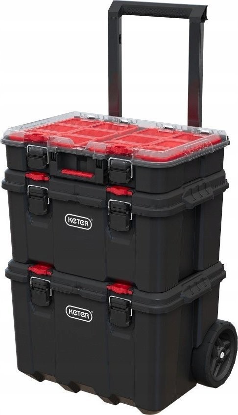 Kadax Keter Werkzeugkasten auf Rollen, 150-Liter-Set
