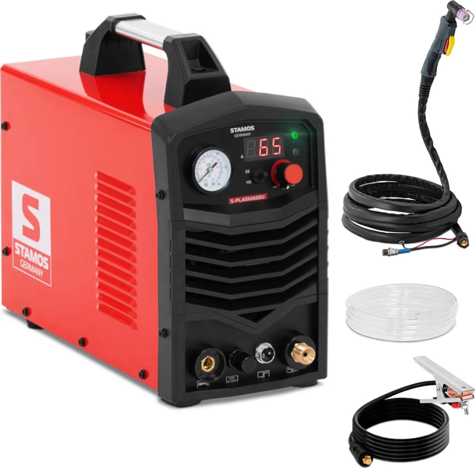 Stamos Germany IGBT-Plasmaschneidmaschine, 100 % Einschaltdauer, HF-Zündung, 230 V, 50 A IGBT-Plasmaschneidmaschine, 100 % Einschaltdauer, HF-Zündung, 230 V, 50 A