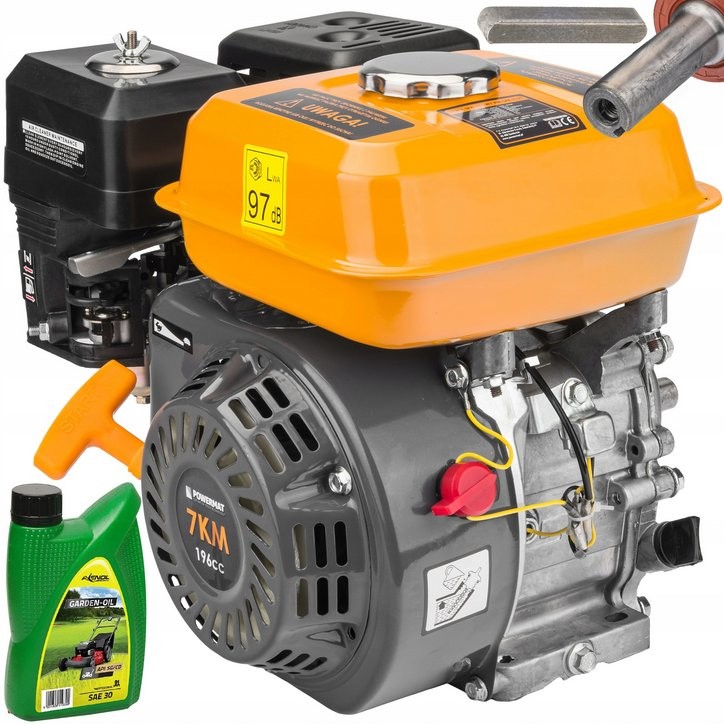 4-Takt-Verbrennungsmotor, 4,9 kW / 7 PS, 20 mm, Powermat PM-SSP-720T