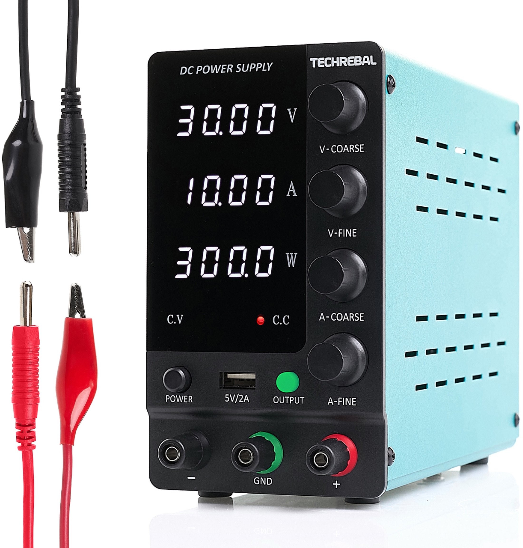 Techrebal SPS-C3010 Labor- und Service-Netzteil, 30 V, 10 A, USB 5 V