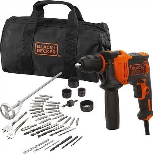 Hammer Juodas & Decker 710-W-Bohrhammer + 40 Zubehörteile + Softbag