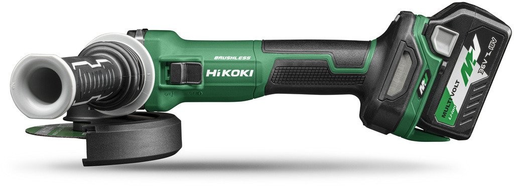 HIKOKI.Winkelschleifer. 36 V, 125 mm, G3613DVE WQZ, 2 × 2,5 Ah, MV BL, HSC