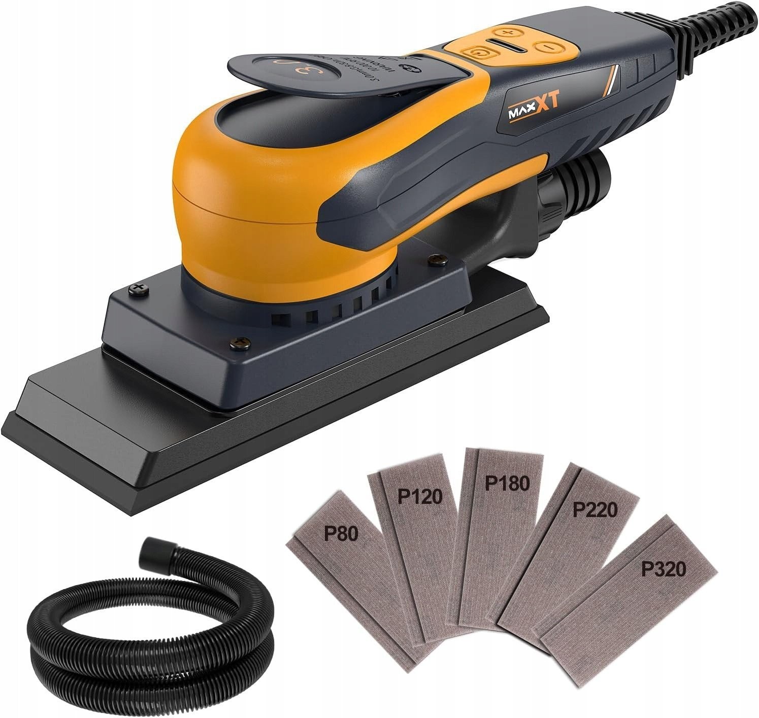 MAXXT bürstenloser Exzenterschleifer 3 mm, 350 W, 4000–10000 U/min, 198 x 70