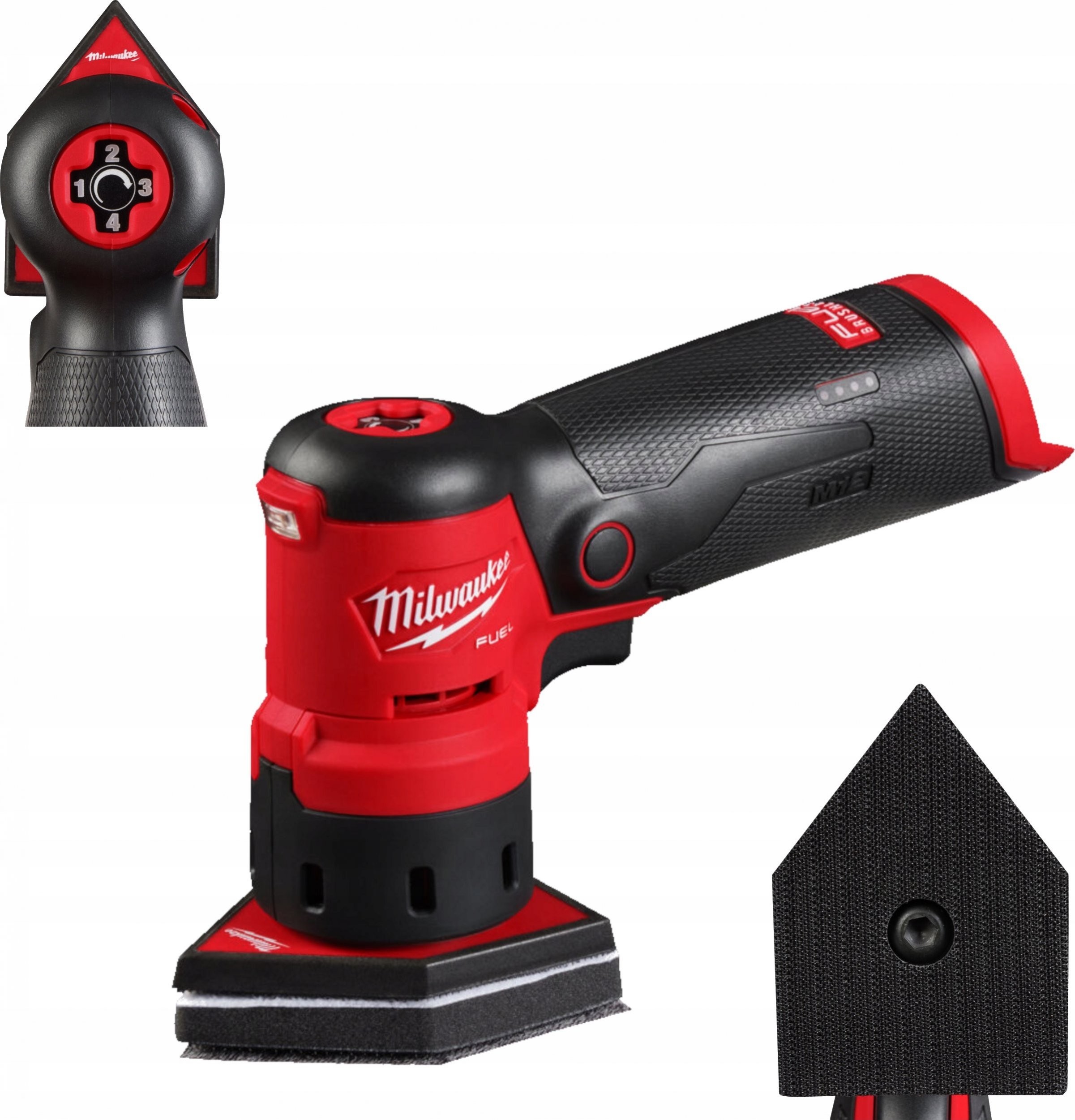 Milwaukee M12FDSS-0B Akku-Schwingschleifer 12 V, 88,8 x 63,5 cm (4933479680) – ohne Akku, ohne