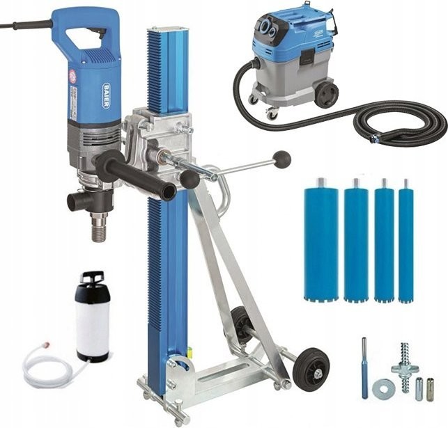 BAIER-Bohrmaschine DIAMANTBOHRMASCHINE BDB 825 SET + STAUBSAUGER BSS 506 + BOHRKRONEN 82, 132, 172, 200 x 450 mm + WASSERANSCHLUSS