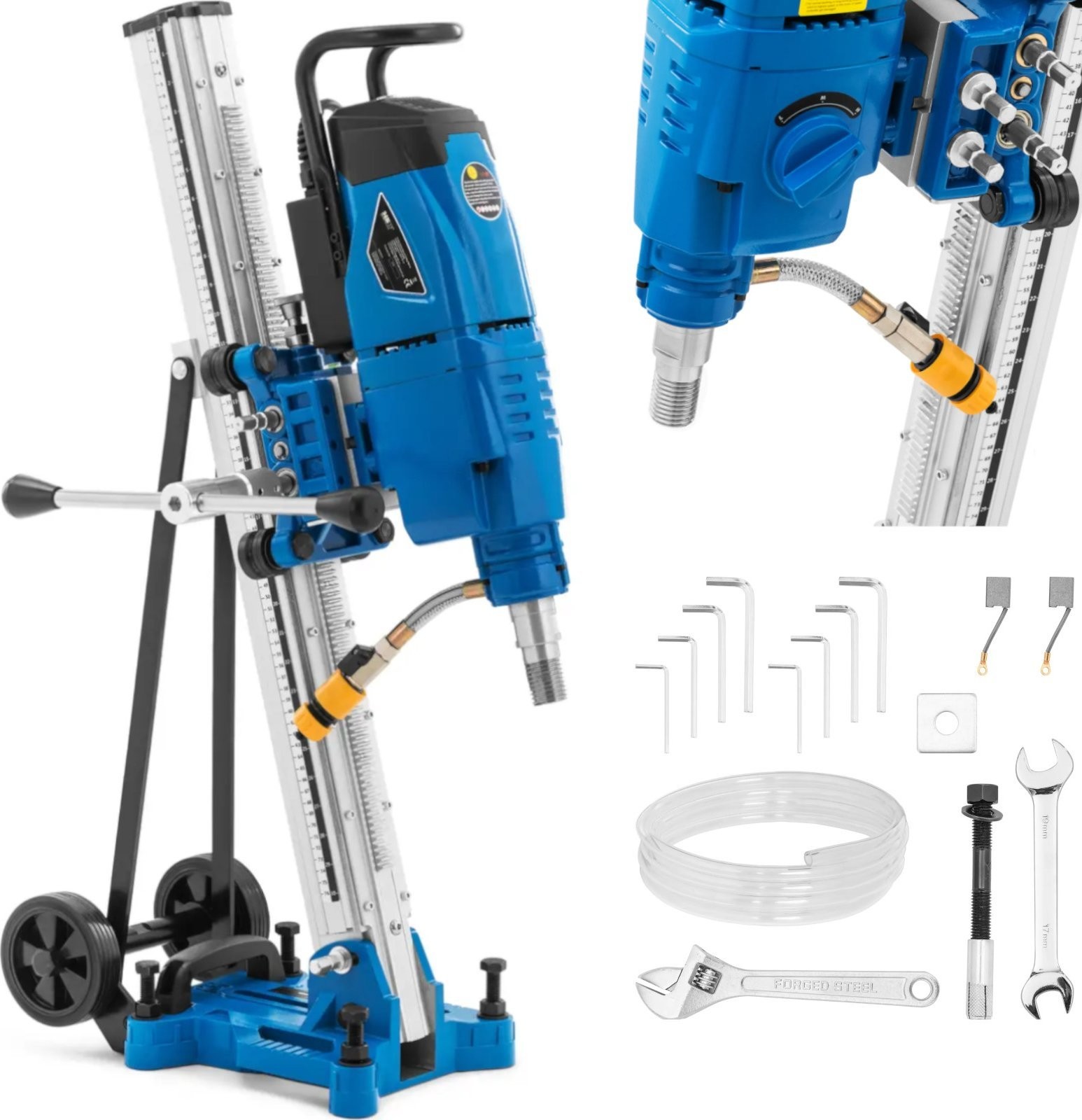 Bohrmaschine MSW Vertikale Diamantbohrmaschine für Beton und Stein mit Stativ, 3700 W, Durchmesser 350 mm Vertikale Diamantbohrmaschine für Beton