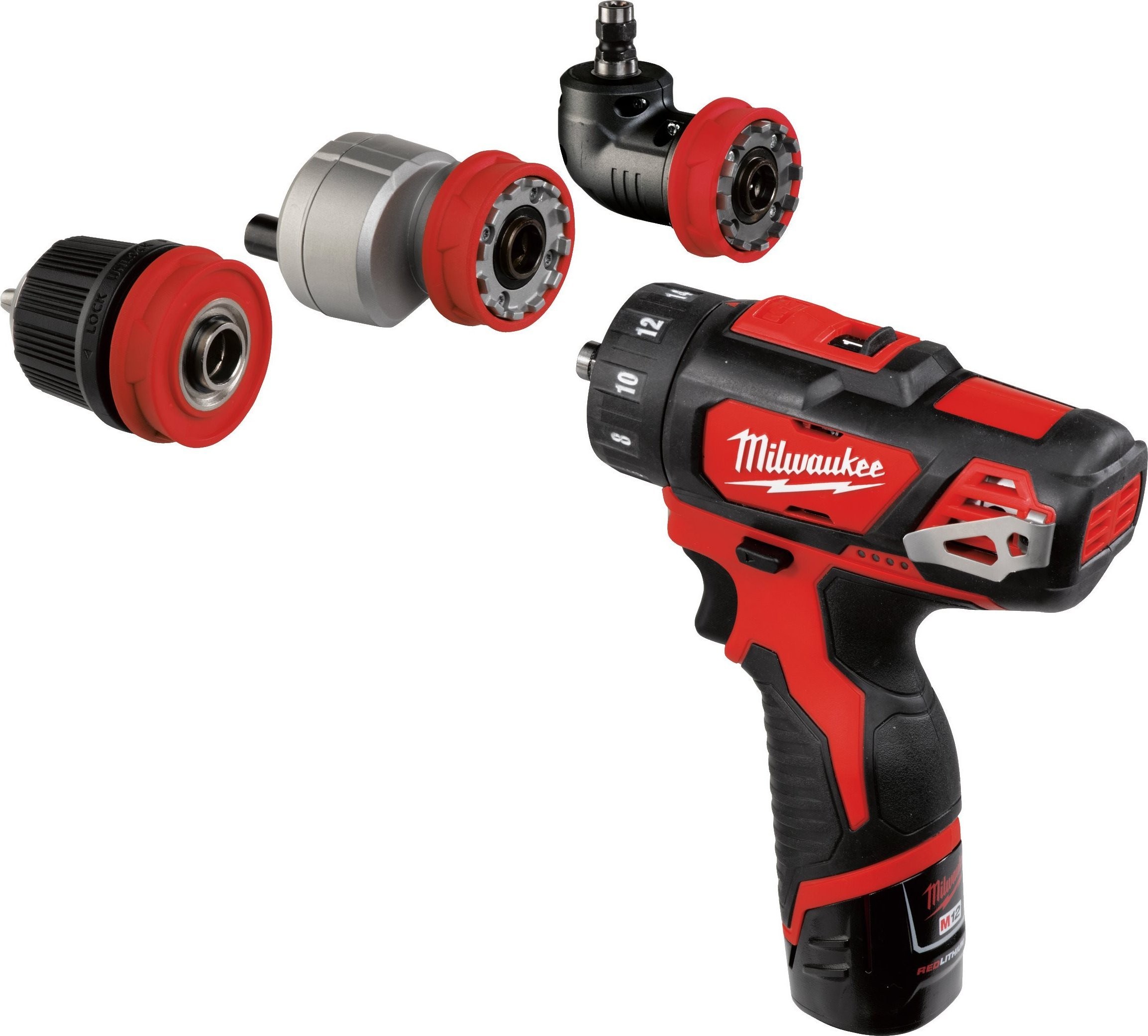 Milwaukee M12 BDDXKIT-202C Akku-Bohrschrauber, 12 V, 2 x 2-Ah-Akku