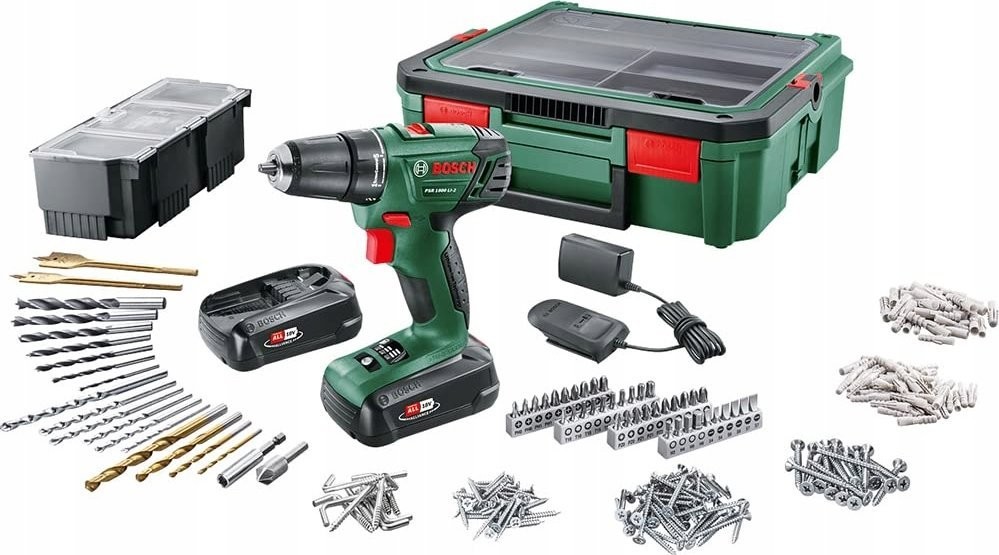 Bosch Akku-Bohrschrauber PSR 1800 LI-2, 18 V, 2 Akkus à 1,5 Ah (06039A310S)