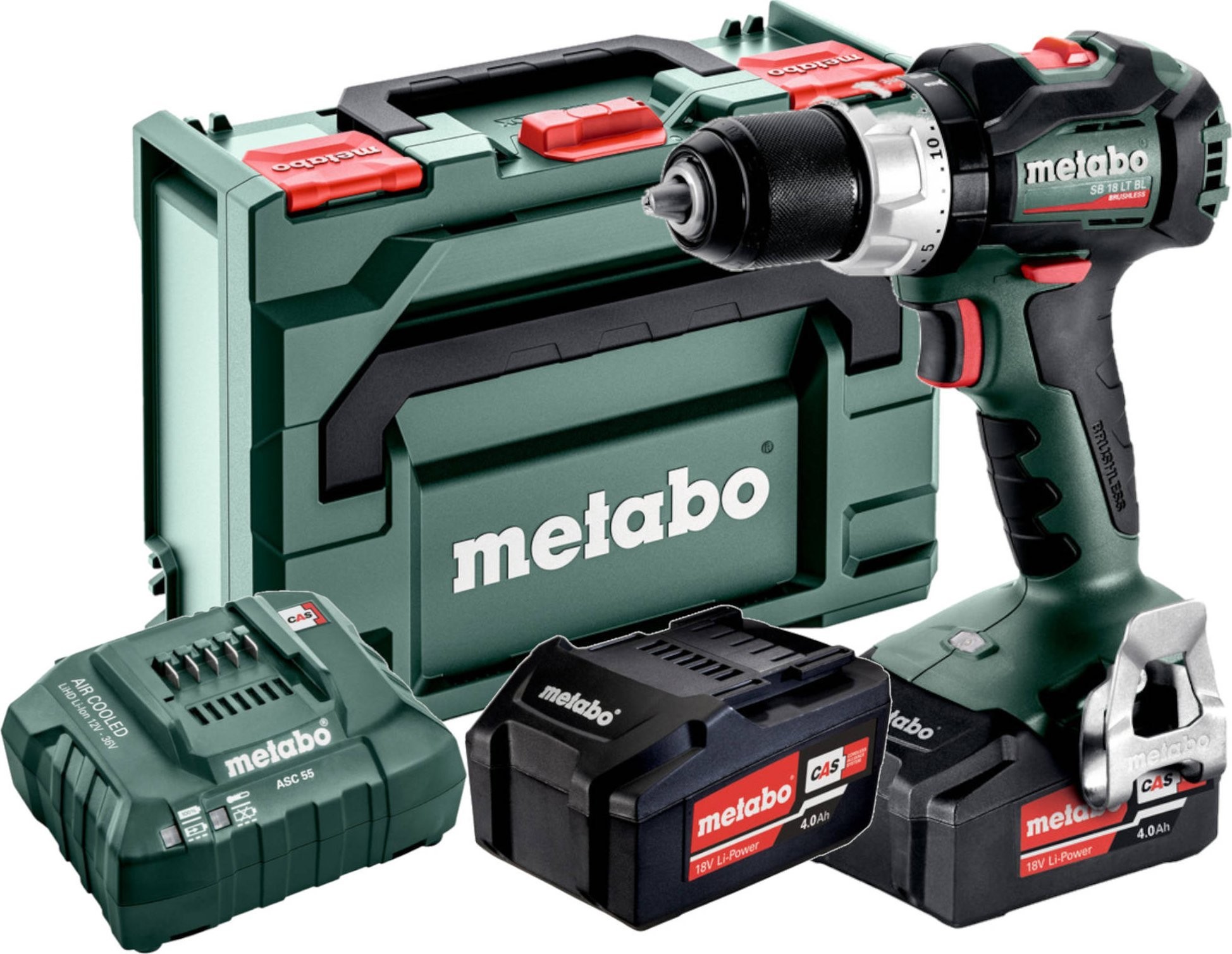 Bohrschrauber Metabo SB 18 LT BL 18 V mit 2 Akkus à 4 Ah
