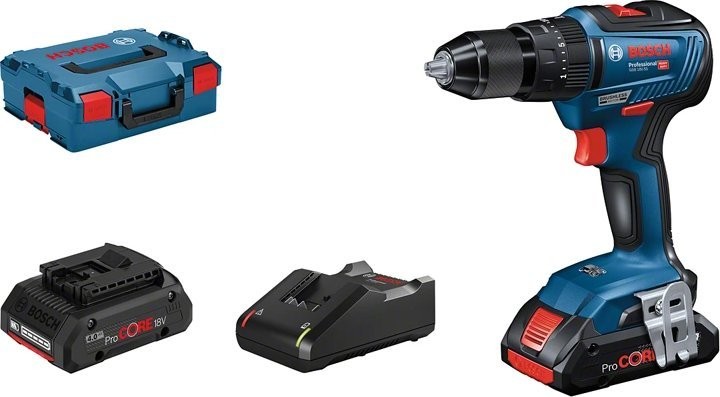 Bosch-Bohrschrauber GSB 18V-55, 18 V, 2 Akkus à 4 Ah
