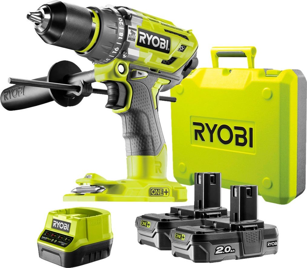 Bohrschrauber Ryobi R18PD7-220B, 18 V, 2 Akkus à 2 Ah
