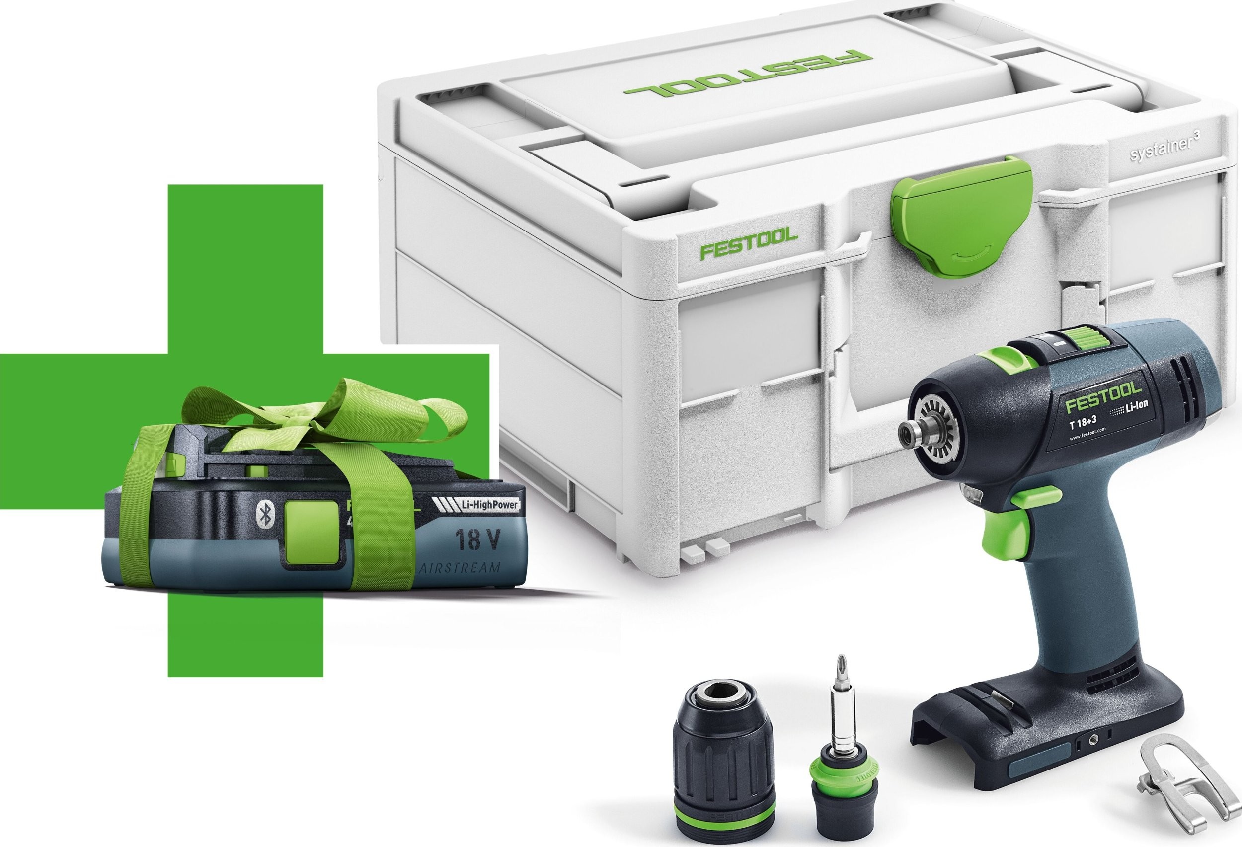 Festool Akku-Bohrschrauber T 18+3 Basic (577051) 18 V, 1 x Akku 4 Ah