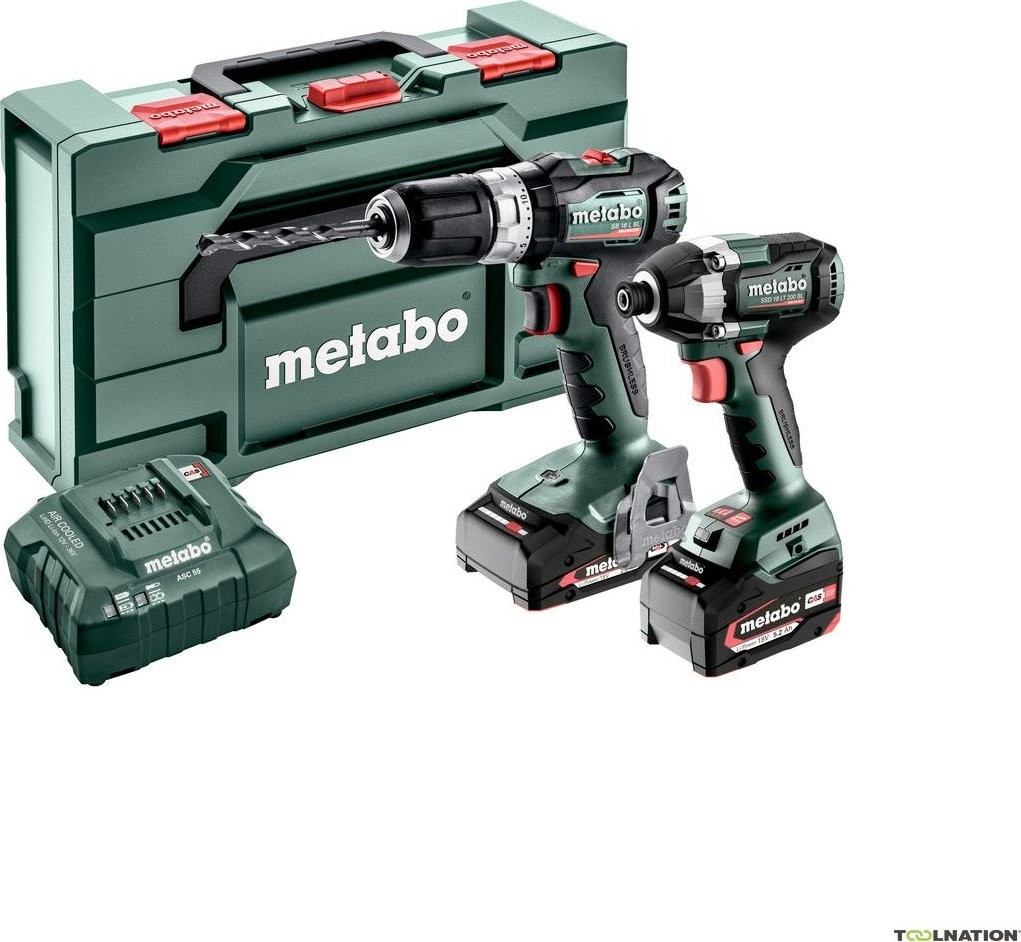 Metabones Metabo BSLBL+SSD200LTBL – Akku-Schlagbohrschrauber, Akku-Schlagschrauber inkl. Akku, inkl. Ladegerät (685199000)