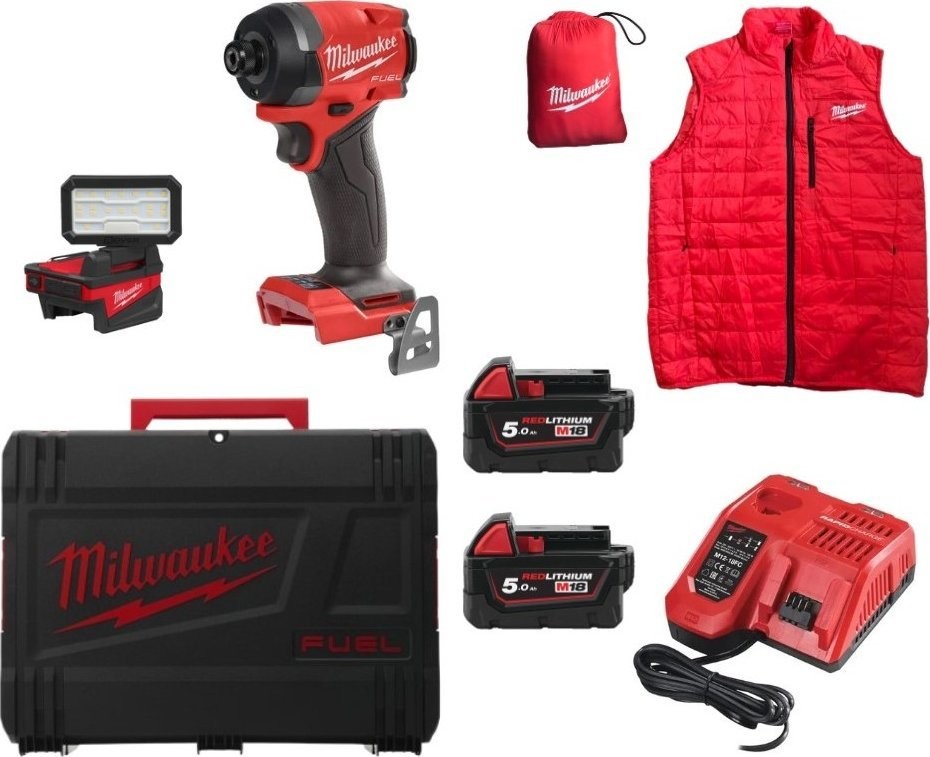 MILWAUKEE. IMPACT-SCHRAUBER. M18FID3MC-502X + LAMP UND SLEEVELESS