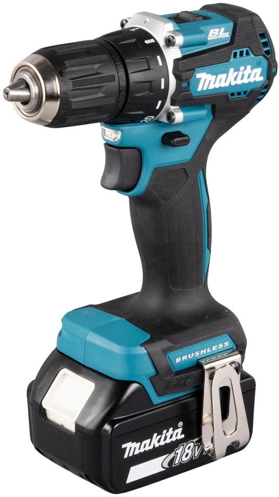 Makita DDF487RFE3 Akku-Schrauber/Schlagschrauber, 1700 U/min, Schwarz, Blau, Stahl