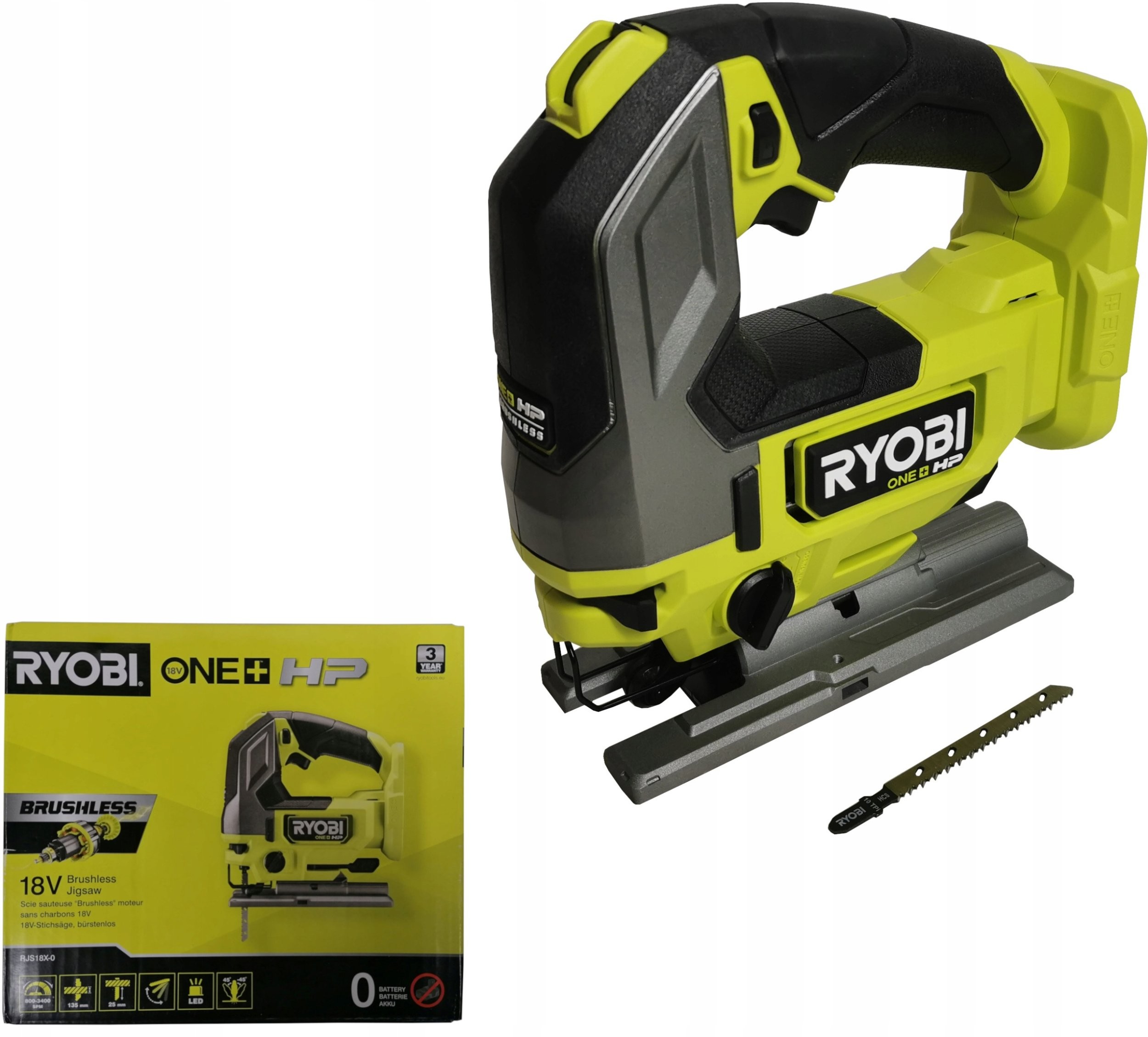 Akku-Stichsäge RYOBI ONE+ HP RJS18X-0, 18 V, 135 mm, ohne Akku