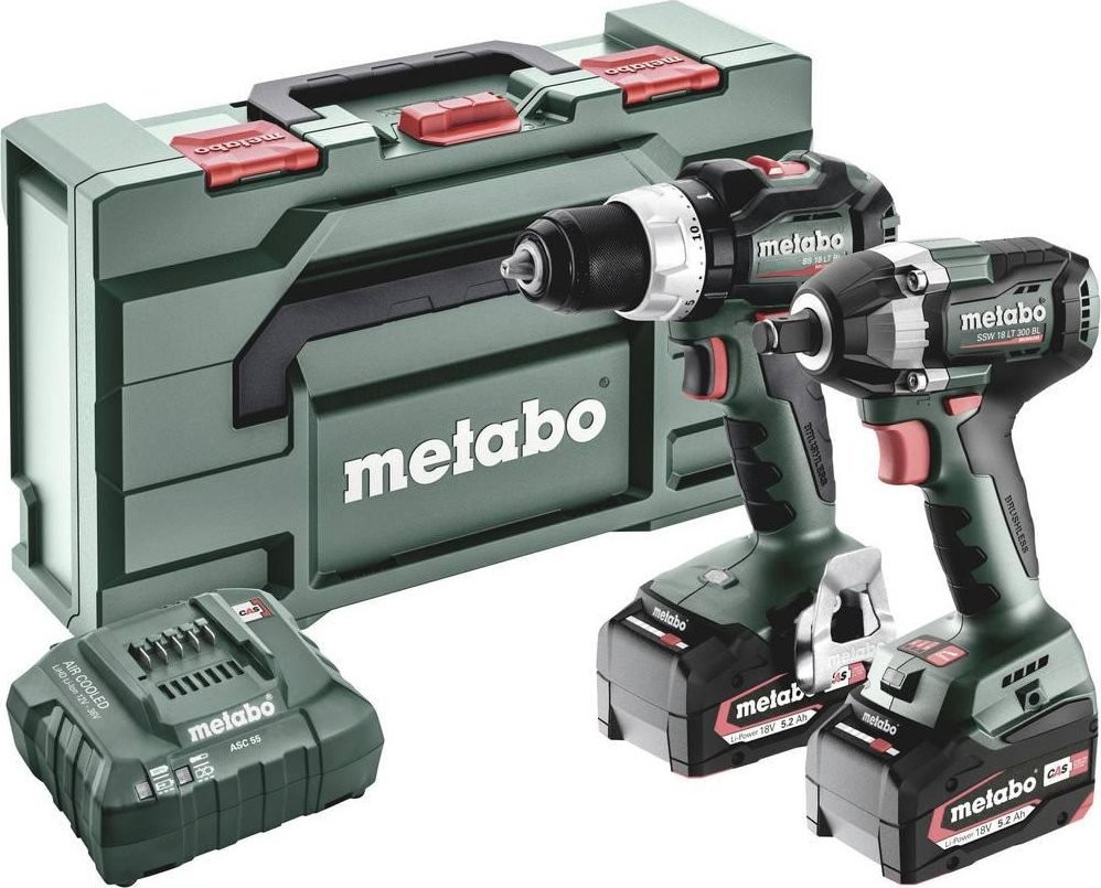 Metabo-Elektrowerkzeugset METABO.COMBO-SET 18 V 2.9.3 (BS 18 LT BL + SSW 18 LT 300 BL) 2x5,2 Ah METABOX
