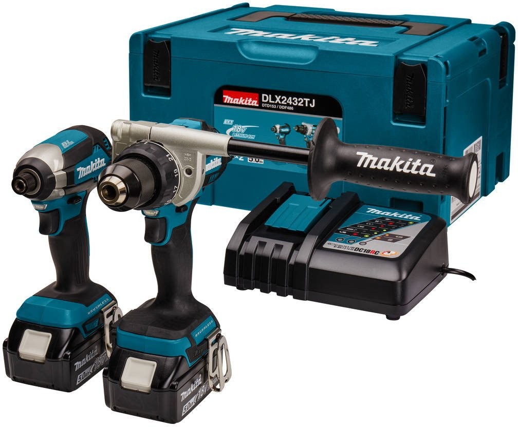 Makita 6-teiliges Elektrowerkzeug-Set (DLX2432TJ)