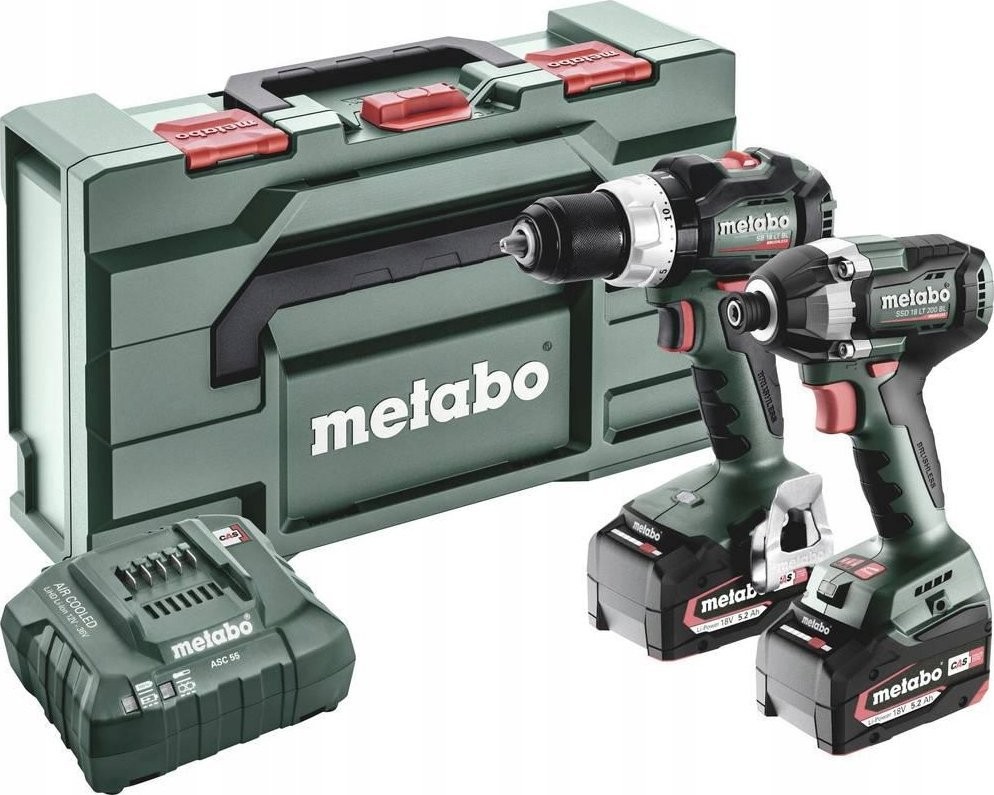 Metabo-Elektrowerkzeugset COMBO 18V SB 18 LT BL + SSD 18 LT 200 BL 2*5,2 Ah