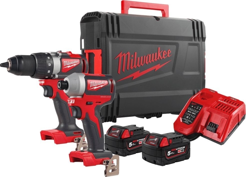 Milwaukee 6-teiliges Elektrowerkzeug-Set (M18 BLPP2B2-502X)