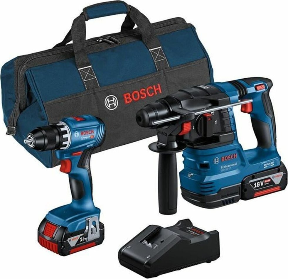 Bosch-Elektrowerkzeugset: Bohrerset und Zubehör BOSCH GSR18V-45 + GBH 18V-22 18 V