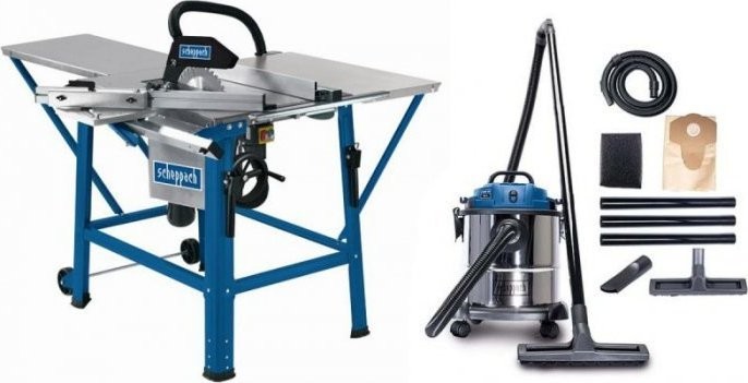 Scheppach-Elektrowerkzeugset SET TISCHSÄGE TS310 230 V, 2,2 kW + STAUBSAUGER NTS20