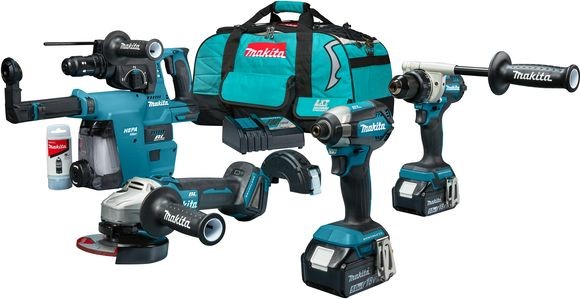 Makita 10-teiliges Elektrowerkzeug-Set (DLX4155TX1)