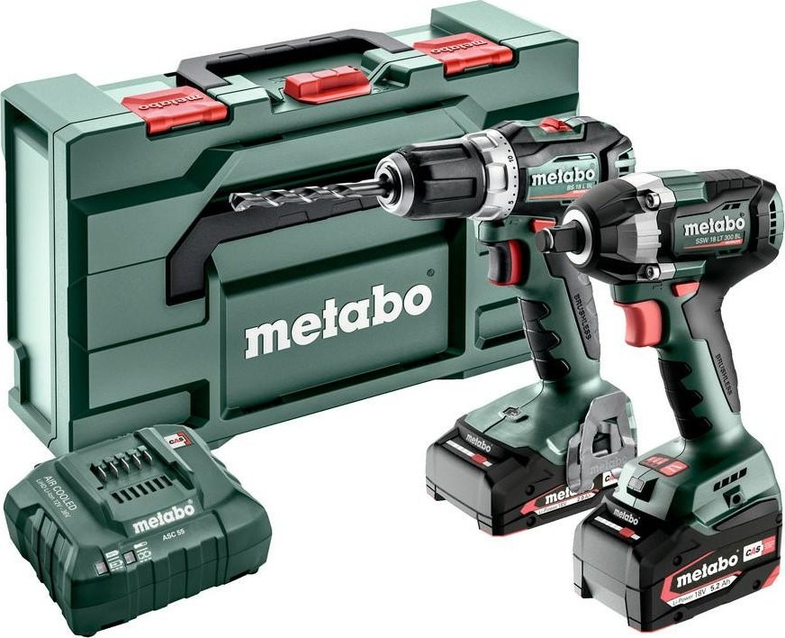 Metabo-Elektrowerkzeugset METABO.COMBO-SET 18V 2.9.2 (BS 18 L BL + SSW 300) 1x5,2 Ah 1x2,0 Ah METABOX