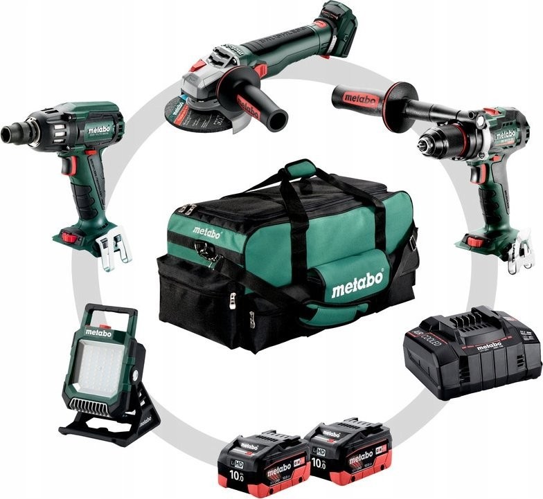 Metabo-Elektrowerkzeugset COMBO 18V BS+SSW+WBQ+BSA 2*10,0 Ah