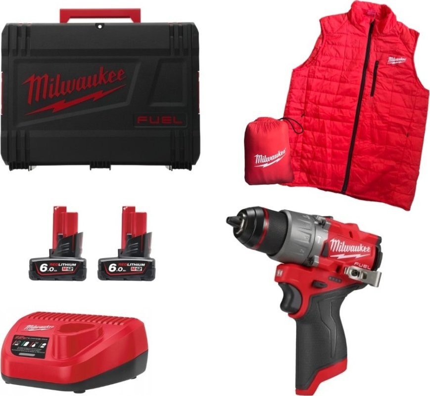 Milwaukee 6-teiliges Elektrowerkzeug-Set (M12 FPD2MC-602X)