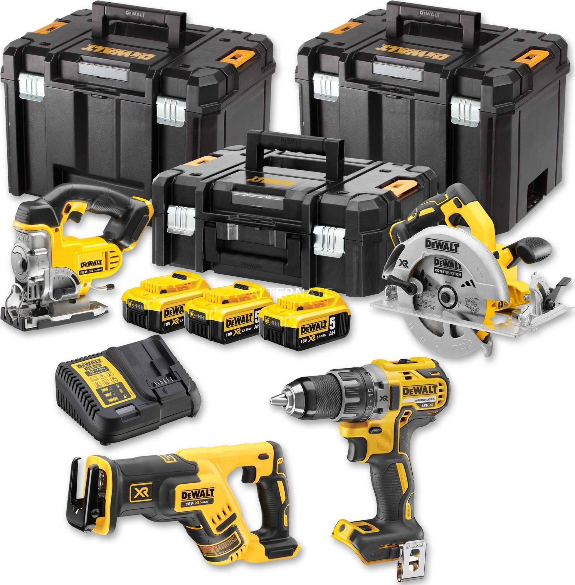 Dewalt 11-teiliges Elektrowerkzeug-Set (DCK421P3T-QW)
