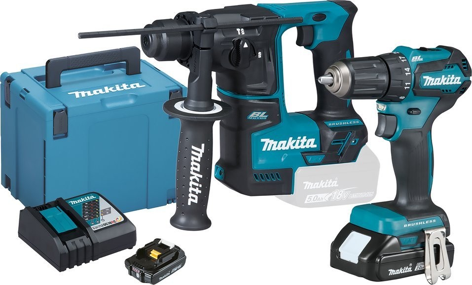 MAKITA.COMBO 18V DLX2454AJ DDF483+DHR171 2x2,0 Ah Elektrowerkzeug-Set