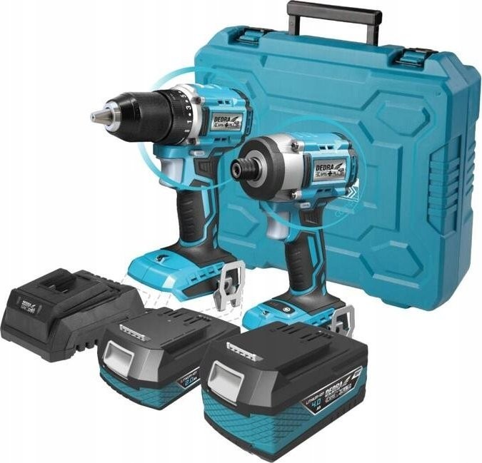 Dedra-Elektrowerkzeugset Set DED7143+DED7144+DED7032+DED7034+DED7038+13-teiliges Zubehörset