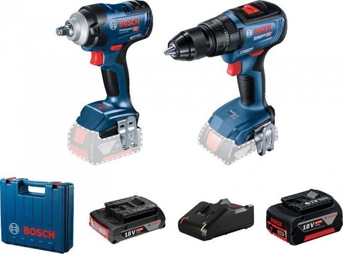 Bosch-Elektrowerkzeugset SET GDS18V-400 + GSB18V-50 1*2,0 Ah + 1*5,0 Ah