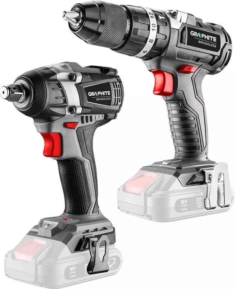 Graphite 2-teiliges Elektrowerkzeug-Set (58GS003)